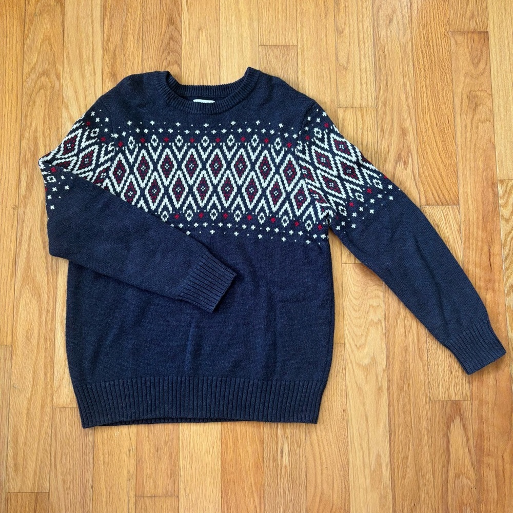Sonoma Men's Navy Diamond Crewneck Sweater